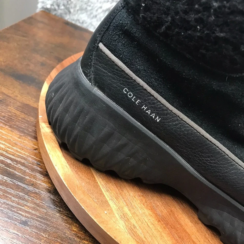 Cole Haan ZeroGrand Flurry Hiker Boots Womens 10.5B Black‎ Water Resistant Shoes